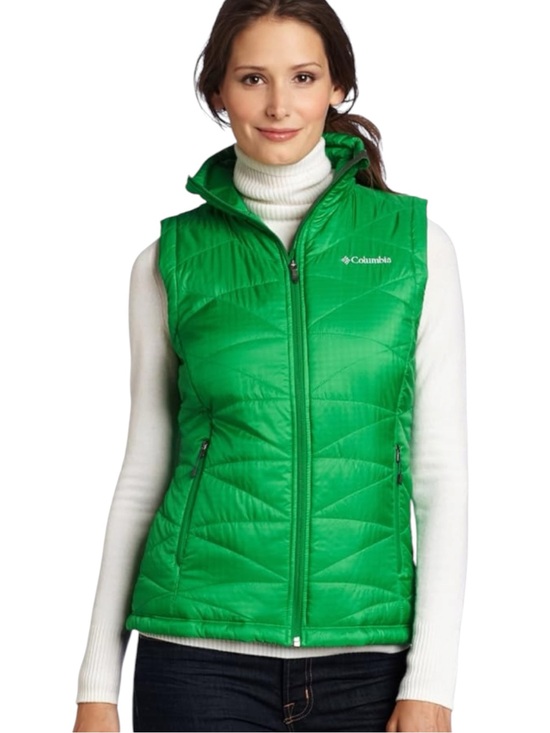 Columbia Jackets & Blazers - COLUMBIA Mighty Lite III Quilted Packable Vest w. Omni-Heat in Green Size Medium